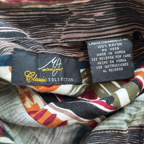 Michael James Classic Collection Men's Large Short Sleeve Casual Button Down - Picture 3 of 3